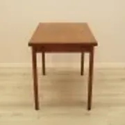 Danish teak extending dining table on solid wood legs, 1970s