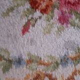 Pair of vintage carpets wool floral décor 137x68cm