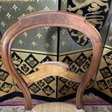 Suite of 8 Louis Philippe straw chairs
