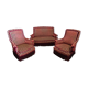 Salon Napoléon III in Jacquard-patterned velvet and trimnests