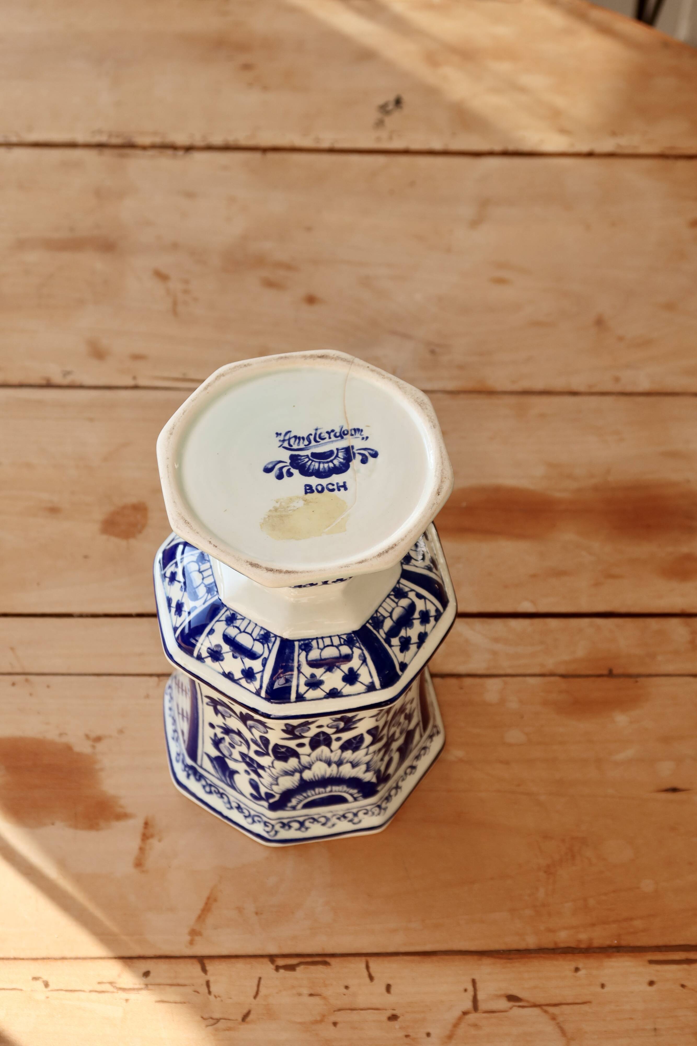 Small antique Boch vase Amsterdam model