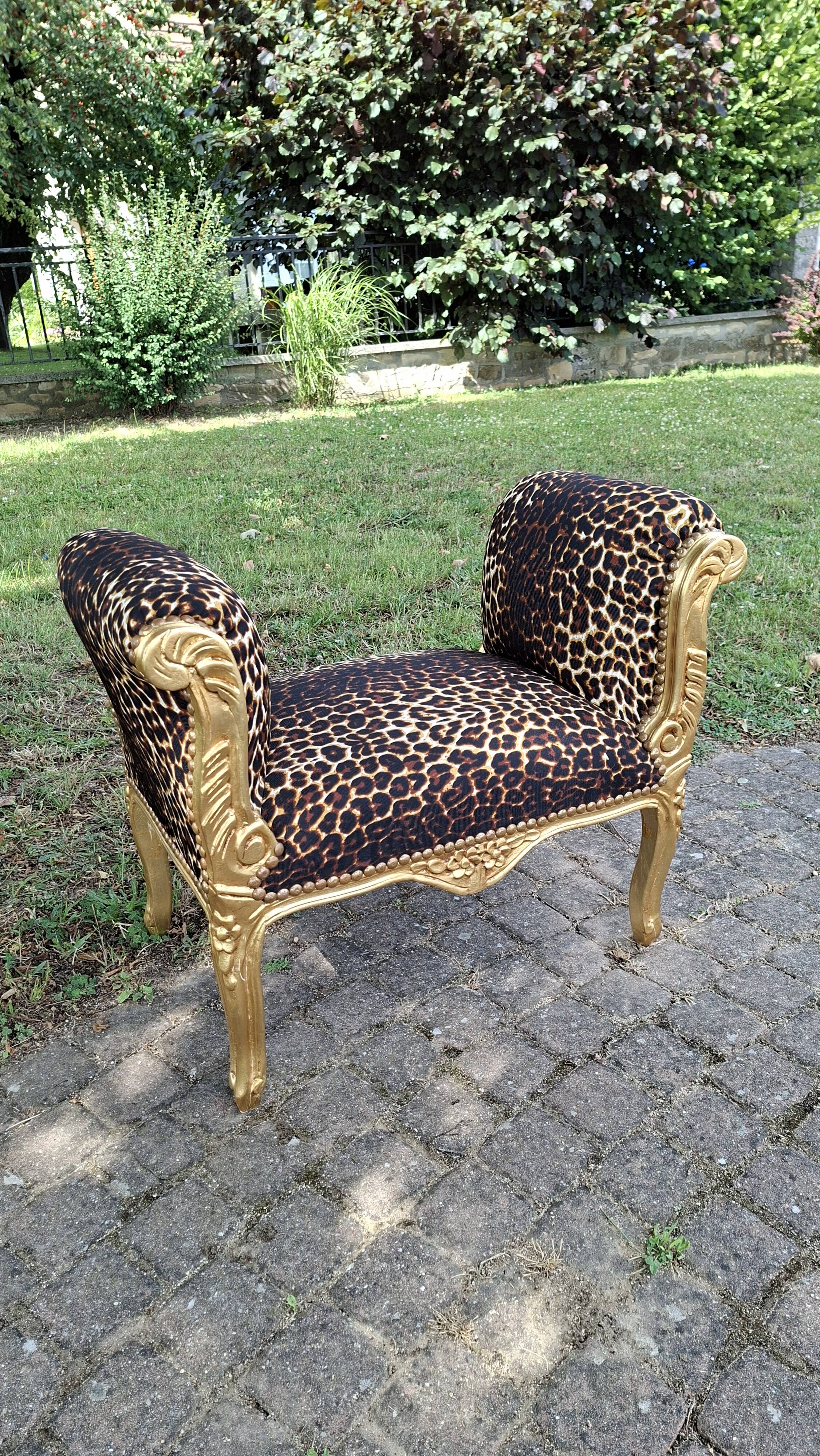 Empire leopard armchair