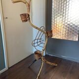 Vintage, Mid-Century, Bamboo and Rattan Flower or Plant Stand by Rohe Noordwolde