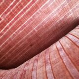 Orange velvet toad armchair