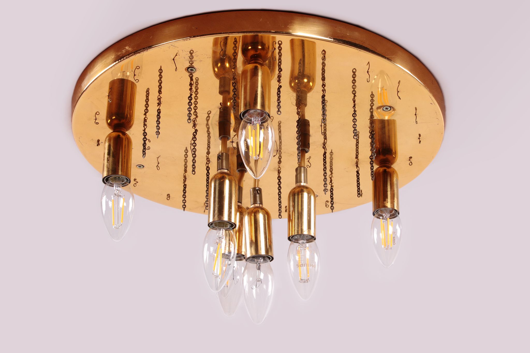 Crystal chandelier or ceiling lamp 1960, Germany