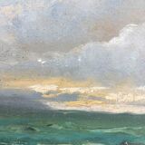 Painting sailing in rough seas Charles Blandin