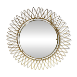 Vintage gold sunburst mirror / solar mirror