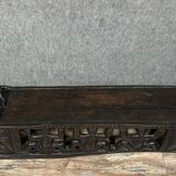 Lit Bamileke du Cameroun, sculpté à la main dans 1 seul pièce de bois