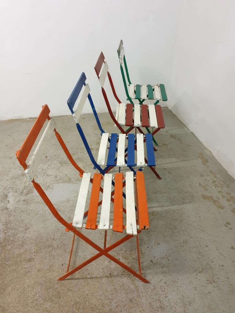 Bistro folding chairs garden