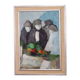 Original mid-century Swedish oil on panel – abstract by Stig Wernheden – vintage & framed – 74 × 54.5 cm (29.1" × 21.5")