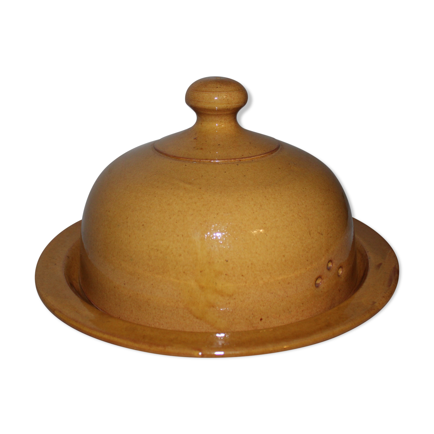 Old vintage glazed earth cheese bell