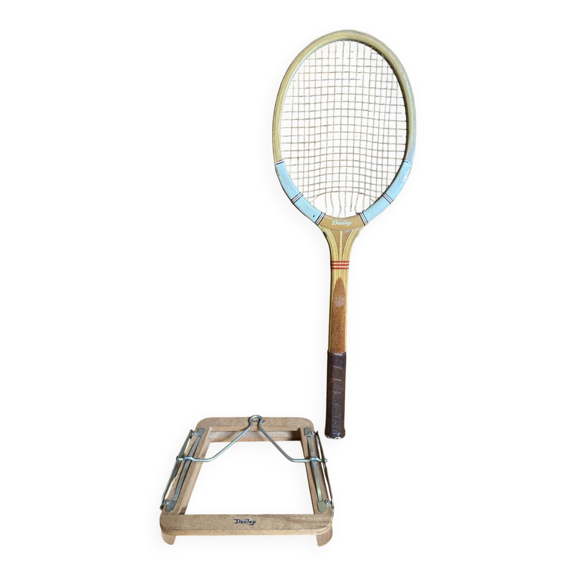 Raquette tennis ancienne dunlop maxply bois + protection sport vintage