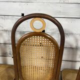 Series of 4 canned bistro chairs