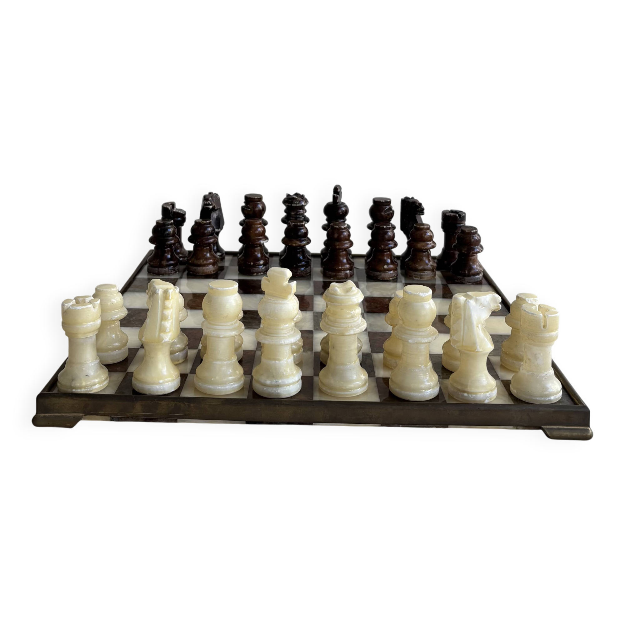 Jeux d'échec en marbre vintage