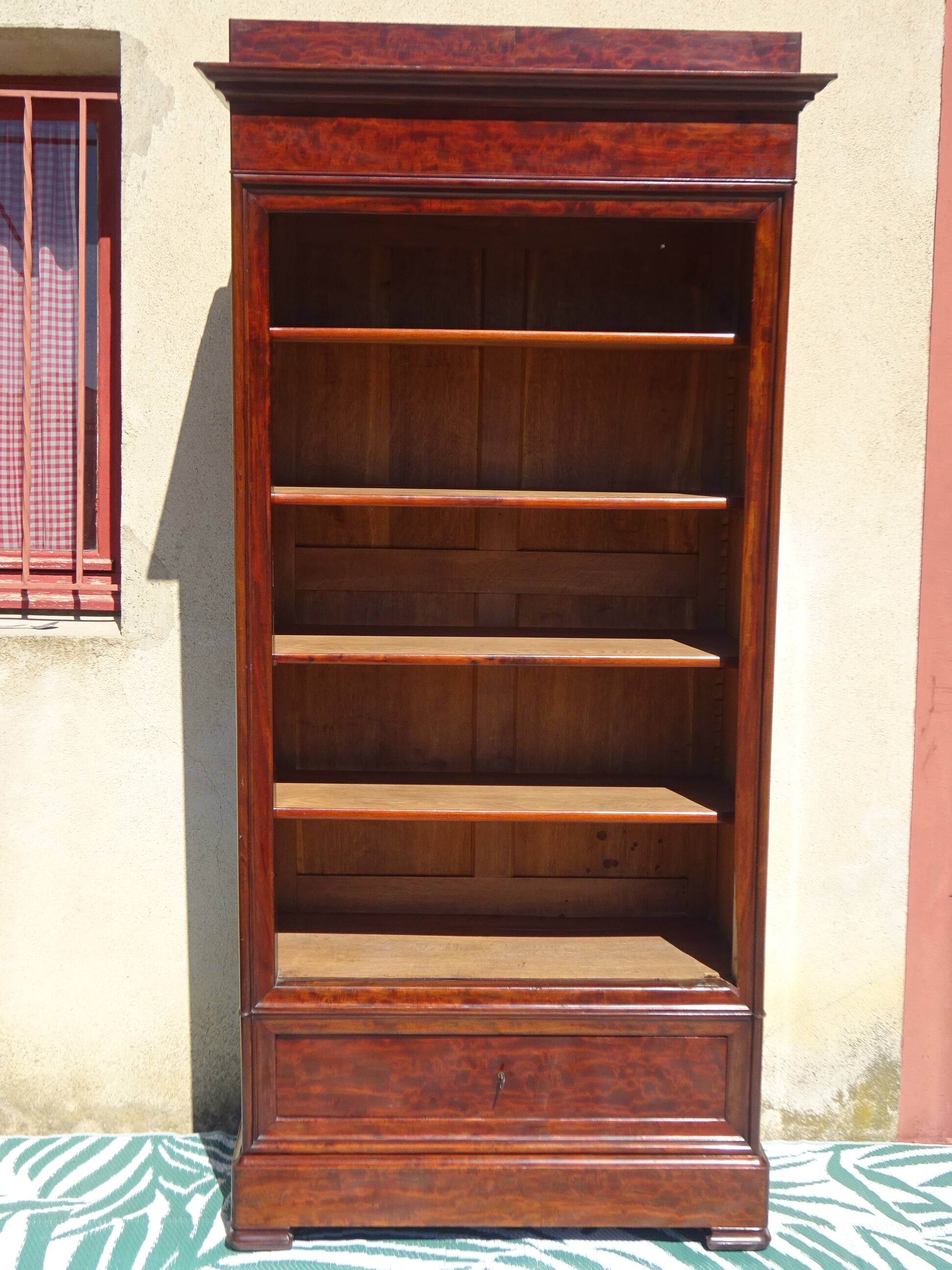 Bibliothèque époque Louis Philippe en acajou