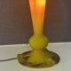 Contemporary mushroom lamp in amber-tinted yellow glass paste, height 58 cm