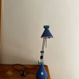 Blue memphis style table lamp