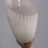 VINTAGE 1960S THREE-LIGHT GLASS FLOOR LAMP, ITALIAN DESIGN