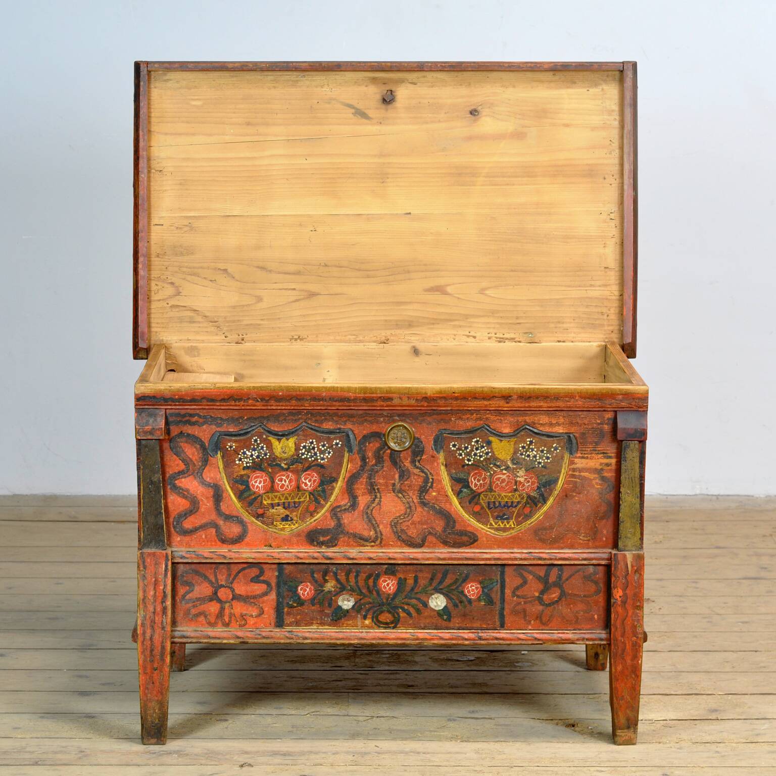 Folk art wedding chest, circa 1870