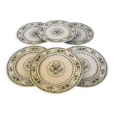 Six assiettes plates provençal royal Doulton