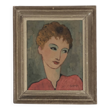 Fabius Lorenzi painting - Art Deco style portrait