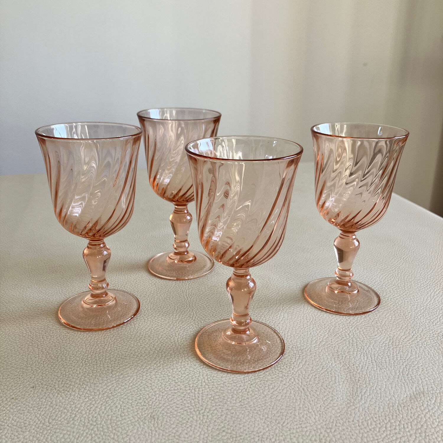 4 Rosaline Luminarc stemmed glasses