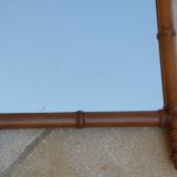 Mirror with turned wooden frame imitation bamboo