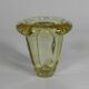 Art Deco thick glass vase with folded edge, 1950s