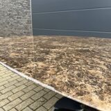 Original oval dining table Knoll Tulip (244cm) Emperador