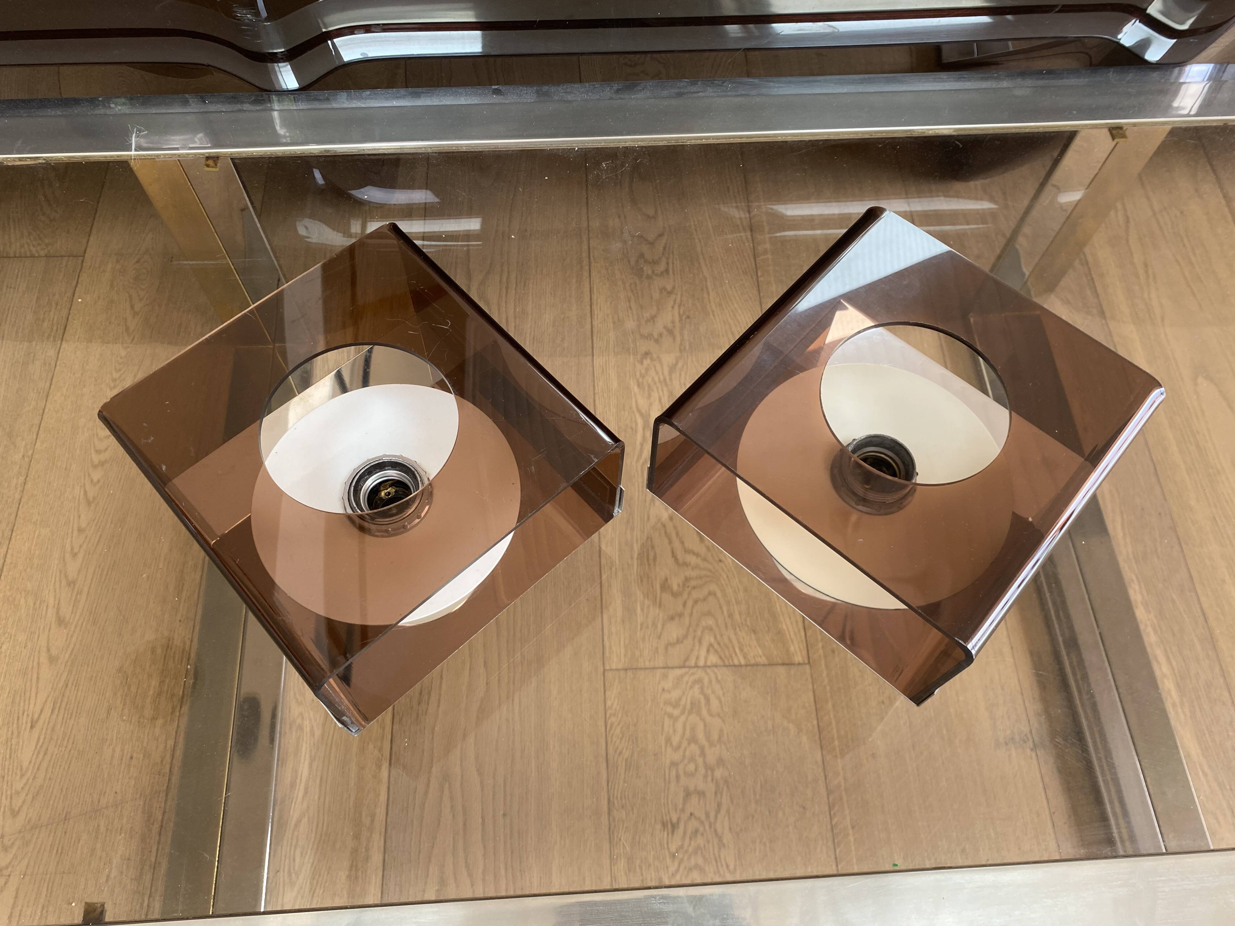 Pair of "Disco" sconces by Jocelyne Trocmé for Oxar, France 1970