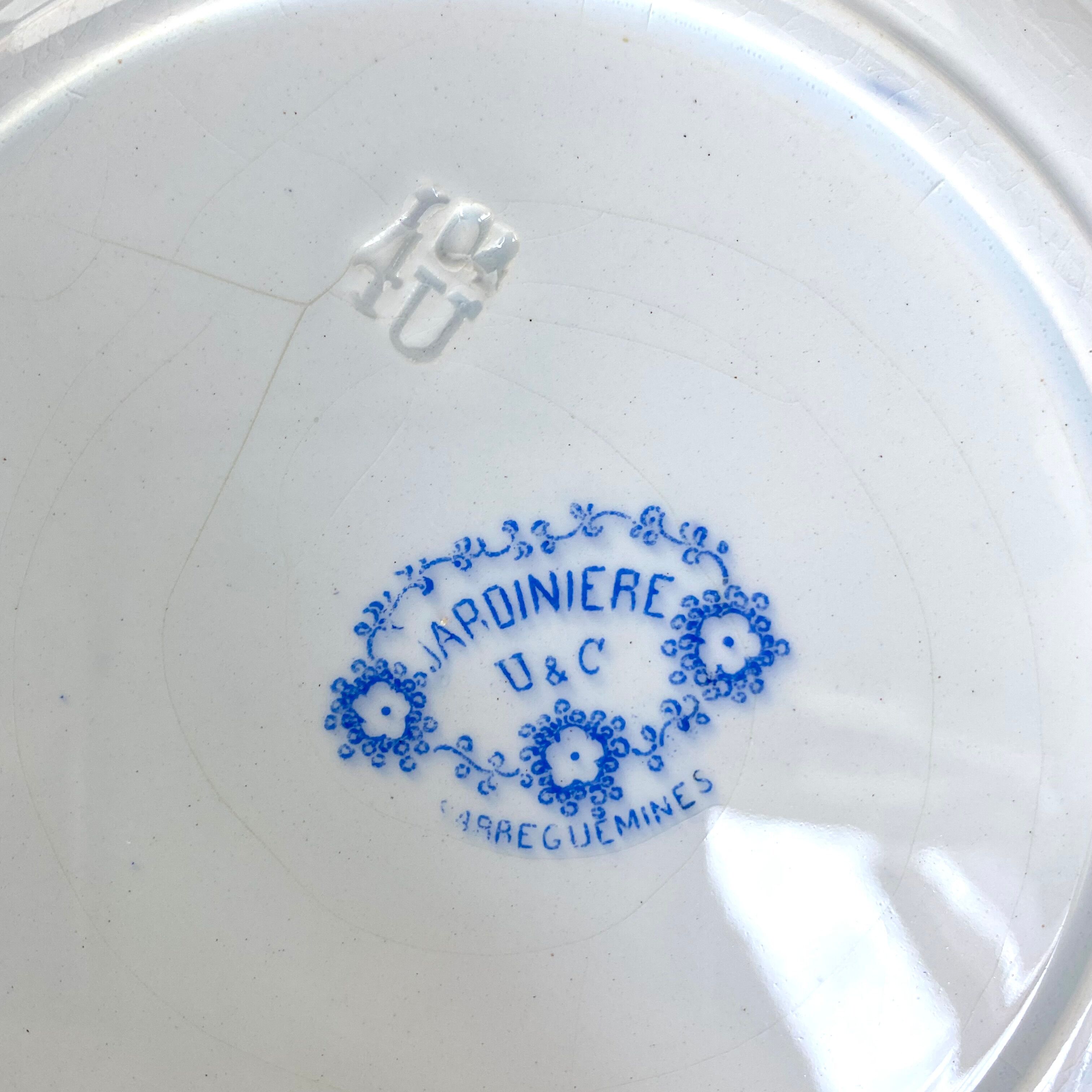 Set of 4 Sarreguemines Jardinière deep plates