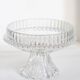 Vintage transparent crystal glass decorative plate, Italy, 1960s.