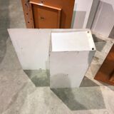 Series of 10 white laqué metal wall light 1960s