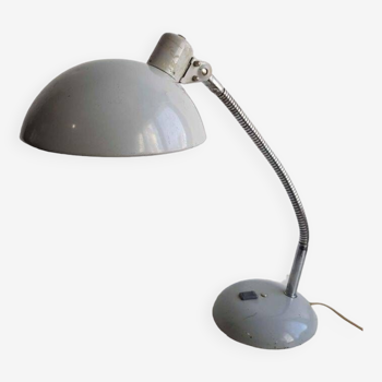 Vintage industrial lamp in gray aluminum
