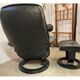 Armchair relaxation leather & footrest Stressless model Ekornes vintage 1980