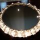 Illuminated round crystal glass mirror from Palwa, West-Germany 1950s