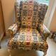 Patchwork wingback chair