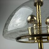 60s 70s table lamp by Doria Leuchten Germany glass brass Space Age