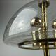 Lampe de table des années 60 des années 70 par Doria Leuchten Allemagne laiton de verre Space Age