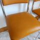 Pair of vintage leatherette and chrome chairs from the 1970s