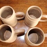4 mugs stoneware