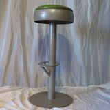 Tabouret haut acier et skaï