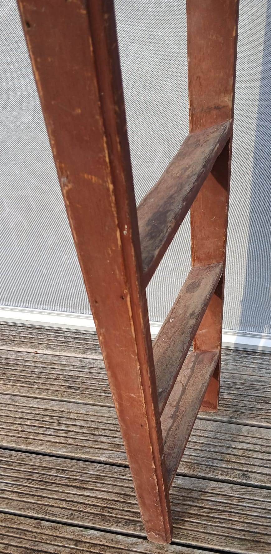 Old wooden craftsman ladder