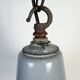 Industrial British Grey Enamel Factory Pendant Lamp, 1960s