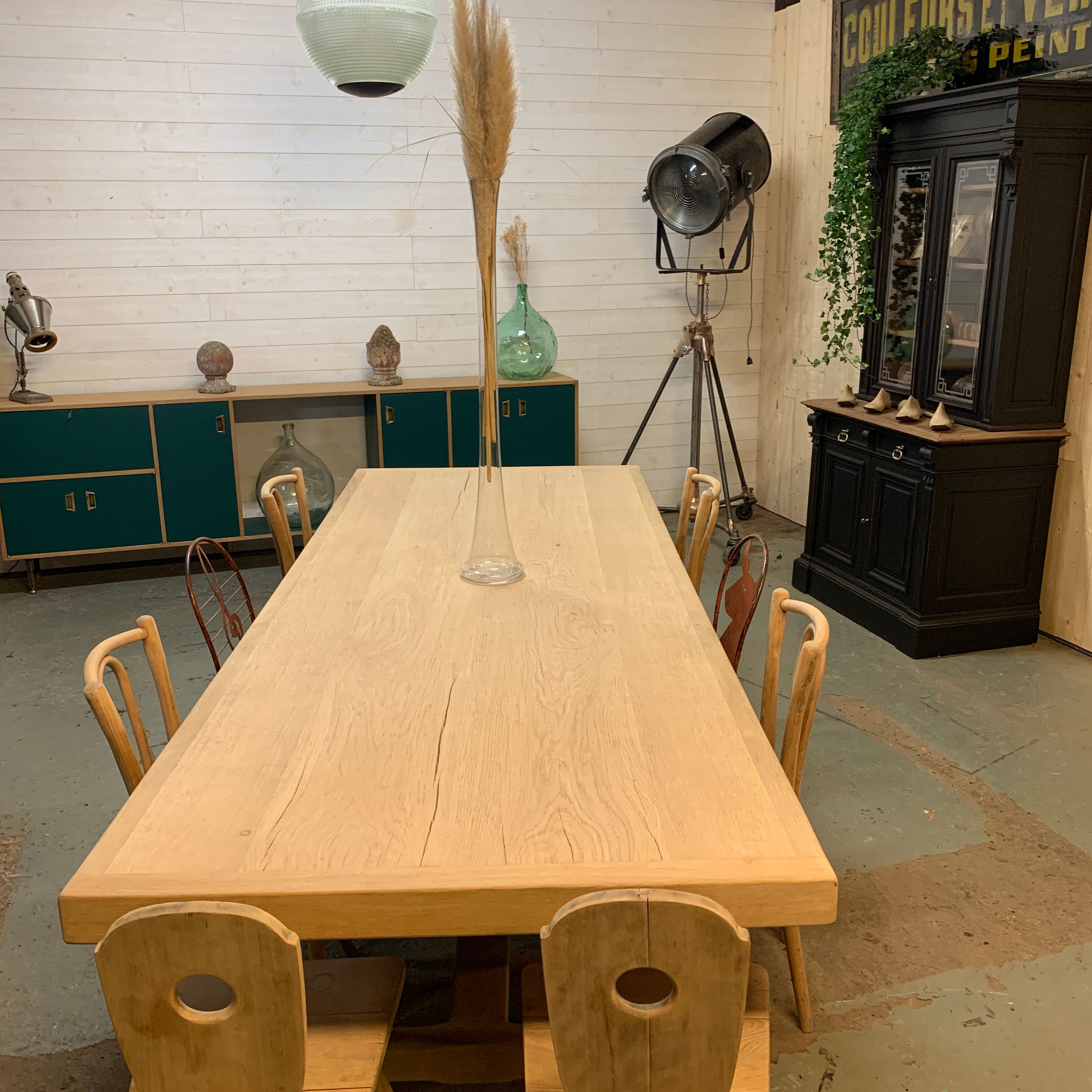 XXL solid oak farm table