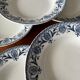 Set of 6 deep plates, ironstone, Moulin des Loups model Cardèr.
