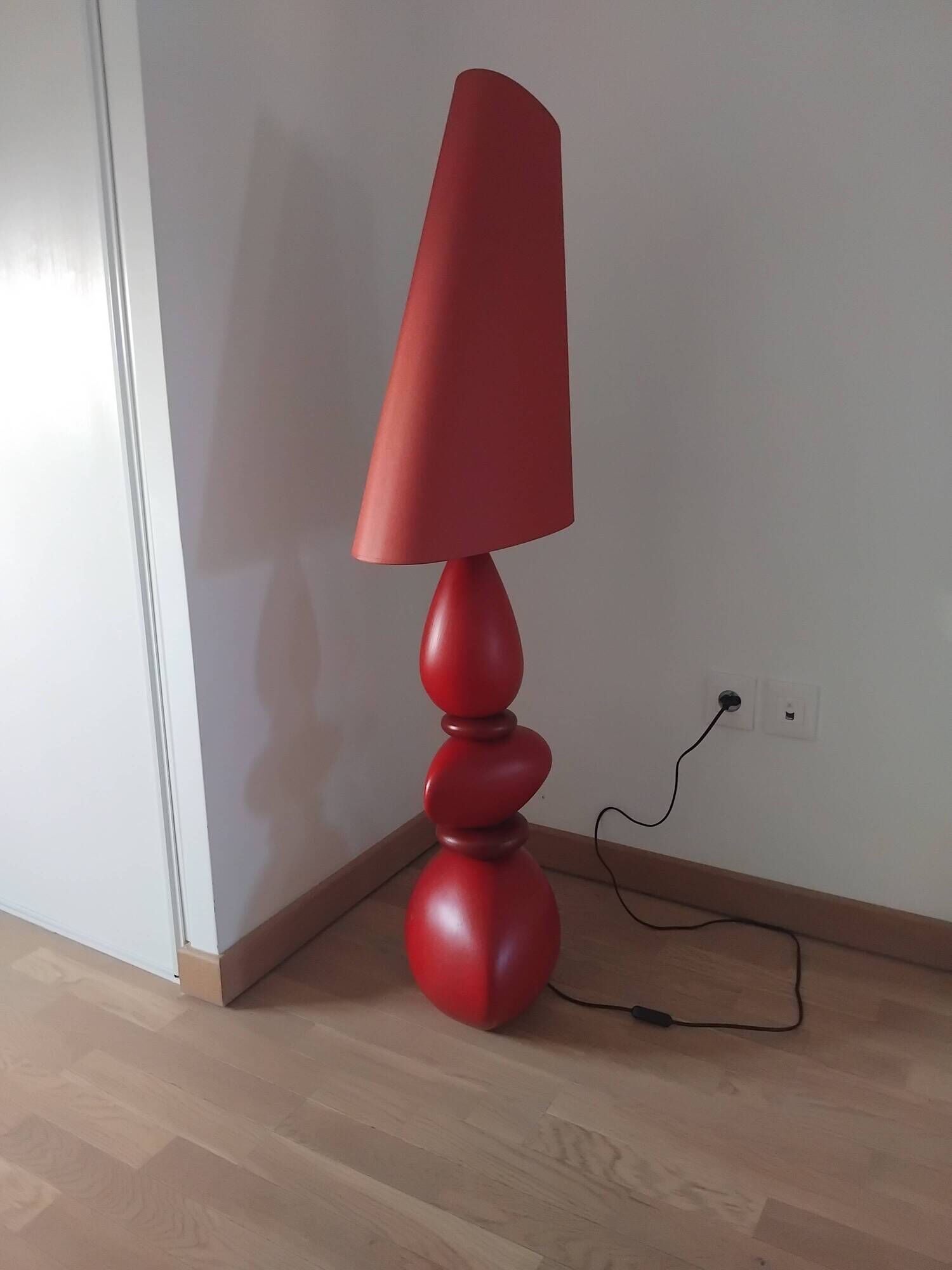 Lamp / luminaire retro 1970s style red