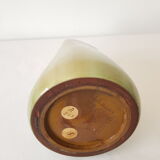 Vase Clement Massier celadon triangular neck 1900
