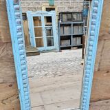 Ancien miroir Art déco en teck birman