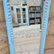 Antique Art Deco mirror in Burmese teak.